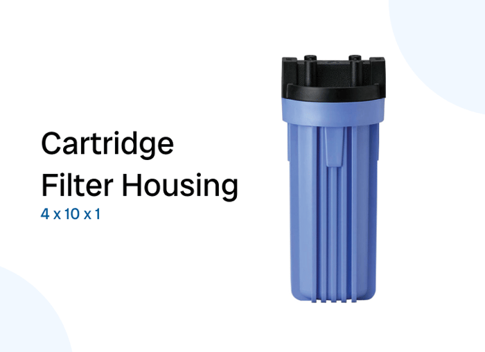 Filter Housing 4 x 10 x 1 Wrench, O ring, Bracket, Lubricant image